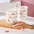 Bowl and Spoon Set Cute Rice Bowl Nordic Style Combination Tableware Ceramic Bowl ins High Appearance Bowl Dish Home Soup Bowl Bowl and Spoon Set Cute Rice Bowl Nordic Style Combination Tableware Ceramic Bowl ins High Appearance Bowl Dish Home Soup Bowl