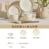 2024 new underglaze colored tableware and plates set for home use, with a sense of luxury and joy in moving into a new home