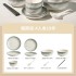 High end feeling bowl and dish set for home use 2024 new simple bowl and dish for housewarming, ceramic underglaze color tableware and dishes