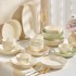 Cream Wind Internet Celebrity Bowl and Dish Set for Home Use 2024 New Tableware Bowl and Dish Set with High Beauty and Fresh Appearance