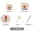 Specially beautiful strawberry bear bowl and dish set, household ceramic tableware with cute and high appearance, bowl and dish combination, chopsticks and spoons
