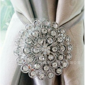 Export European style rhinestone spring magnetic curtain buckle, window screen binding ball, Amazon AliExpress factory direct sales