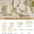 2024 new underglaze colored tableware and plates set for home use, with a sense of luxury and joy in moving into a new home