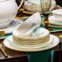 Jingdezhen underglaze color Chinese bone china tableware for housewarming, new high-end ceramic bowl and plate set for home use