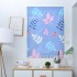 Simple no punching magic sticker printed curtains, semi blackout curtains, finished short curtains, colorful leaves, cross-border exclusive supply