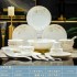 Ceramic Bowl and Dish Set Jingdezhen Home Light Luxury Moving Home Wedding Bone Porcelain Tableware Bowl and Dish Home Wholesale
