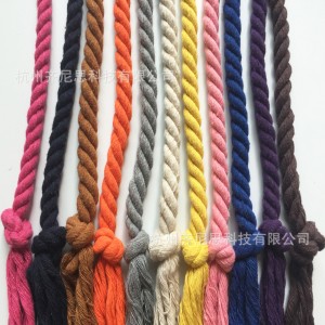 Cross border foreign trade volume hot selling cotton, linen, hemp rope, hand woven rope, curtain accessories, discounted wholesale