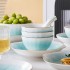 Ceramic underglaze color bowls, dishes, dishes, household fashion, luxury, national style tableware, Noodles in soup, bowls, free combination, wholesale