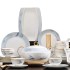 Jingdezhen high-end modern bone china bowls and plates, complete set of high aesthetic tableware, light luxury, European style, simple, home use, gift giving Jingdezhen high-end modern bone china bowls and plates, complete set of high aesthetic tableware, light luxury, European style, simple, home use, gift giving