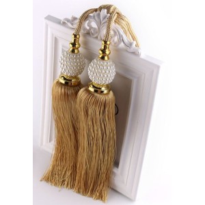 Foreign trade cross-border curtain tying rope, pearl ball tying rope, decorative tying rope, hanging rope, factory direct sales