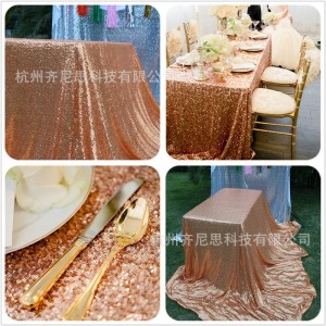 Cross border sequin tablecloth and tablecloth for foreign trade, high-density hotel wedding decoration props