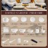 Wanjia 2024 New Jingdezhen Light Luxury Ceramic Tableware Set, Bowl and Dish Set, Household Bowl and Dish Set