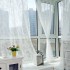 Lace window screen, warp knitted jacquard curtain, American countryside style, cross-border exclusive