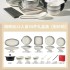 High end feeling bowl and dish set for home use 2024 new simple bowl and dish for housewarming, ceramic underglaze color tableware and dishes