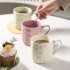 Household mug set with high aesthetic value and high-end feel, ceramic cups, light luxury household water cups, tea sets, living room Household mug set with high aesthetic value and high-end feel, ceramic cups, light luxury household water cups, tea sets, living room