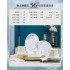 Dish set for home use 2024 new Jingdezhen Chinese style light luxury housewarming ceramic bowls and chopsticks high-end tableware and plates