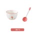 Cute Rice Bowl Round Ins Style High Beauty Bowl and Dish Household Utensils Set Tulip Underglaze Ceramic Bowl Cute Rice Bowl Round Ins Style High Beauty Bowl and Dish Household Utensils Set Tulip Underglaze Ceramic Bowl