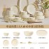 2024 new underglaze colored tableware and plates set for home use, with a sense of luxury and joy in moving into a new home