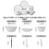 Jingdezhen Ceramic Bowl and Dish Set Household Ceramic Eating Bowl, Noodles Bowl and Dish Combination Bowl and Dish Utensils