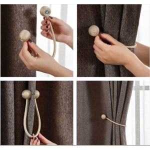 Manufacturer direct sales spherical curtain magnetic buckle curtain magnetic buckle strap no drilling installation curtain buckle single cross-border