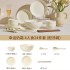 2024 new underglaze colored tableware and plates set for home use, with a sense of luxury and joy in moving into a new home