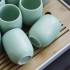 Celadon tea set, household tea pot, tea cup, Jingdezhen ceramic, modern and simple Japanese style set, large handle teapot