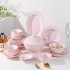 Macaron Cream Ins Style Home Ceramic Tableware Set Bowl Plate Dish Noodles Soup Bowl Fish Plate Free Combination Gift
