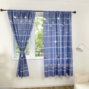 Foreign trade printed curtains, semi blackout curtains, rustic, fresh, romantic, caring, cross-border exclusive supply