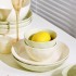 Cream style household high aesthetic light luxury ceramic tableware bowls, plates, noodles, soup bowls, fish plates, free combination gifts