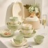 Cream Wind Internet Celebrity Bowl and Dish Set for Home Use 2024 New Tableware Bowl and Dish Set with High Beauty and Fresh Appearance