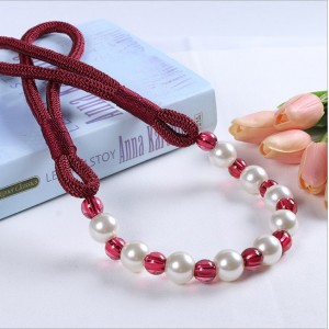 Cross border curtain tying ropes for foreign trade, crystal beads, pearl tying ropes, decorative tying ropes, hanging ropes, factory direct sales