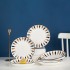 Two tone Orchid Grass Ceramic Tableware Set for Home Dining, Nordic Bowl and Dish Spoon, Ceramic Bowl and Dish Set