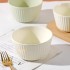 Bowl and Dish Set for Home Use, 10 Ceramic Rice Bowls, Creative French Cream Style Vertical Pattern Tableware, Personalized New Bowl