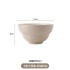 Home high-end 2024 new bowl and plate ceramic brushed milky white ceramic tableware set with Nordic minimalist style