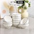 Home relief bowl, plate, soup bowl 2024 new ceramic tableware set, bowl utensils, rice bowl, plate combination simple Home relief bowl, plate, soup bowl 2024 new ceramic tableware set, bowl utensils, rice bowl, plate combination simple