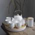Jingdezhen Tiliang Ceramic Tea Set for Home Use, Modern, Simple, Handmade, Gold Plated Living Room Teapot, Tea Cup, and Tray Delivery