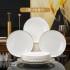 Ceramic Home European Luxury Gold Plated Bone Porcelain Tableware Bowl Plate Plate Noodle Bowl Fish Plate Business Gift Set