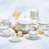 High end 2023 new underglaze color bone china tableware set Jingdezhen ceramic bowl and dish set for home relocation