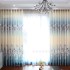 Cross border pastoral printed curtains, blackout fabric, luxury leaf finished curtains, foreign trade, AliExpress, Amazon