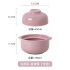 Cream style dual-purpose instant noodle bowl, multifunctional soup bowl, creative Japanese style covered household ceramic bowl set, high aesthetic value