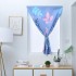 Simple no punching magic sticker printed curtains, semi blackout curtains, finished short curtains, colorful leaves, cross-border exclusive supply