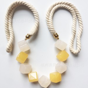 New square jelly curtain strap, curtain hanging ball strap