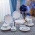 Bowl set Jingdezhen ceramic tableware bone porcelain tableware set 28 head round wholesale gift