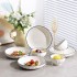 Home relief bowl, plate, soup bowl 2024 new ceramic tableware set, bowl utensils, rice bowl, plate combination simple