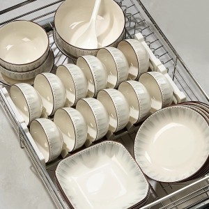 Japanese tableware and dishes set for home use 2024 new style simple modern housewarming new home tableware and dishes with high-end feeling