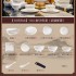 Wanjia 2024 New Jingdezhen Light Luxury Ceramic Tableware Set, Bowl and Dish Set, Household Bowl and Dish Set