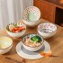 A set of high-quality ethnic style tableware, ceramic dining rice bowls, and household dishes that are particularly attractive