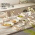 High end tableware set for household use 2024 new ceramic dishes with high aesthetic value for housewarming