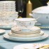 New Chinese style minimalist and luxurious bone china tableware set for household use, Jingdezhen high-end ceramic bowls and plates, housewarming gifts New Chinese style minimalist and luxurious bone china tableware set for household use, Jingdezhen high-end ceramic bowls and plates, housewarming gifts