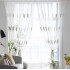 Cross border tri color wheat ear embroidered window screen, rustic style embroidered living room, bedroom curtains, gauze curtains